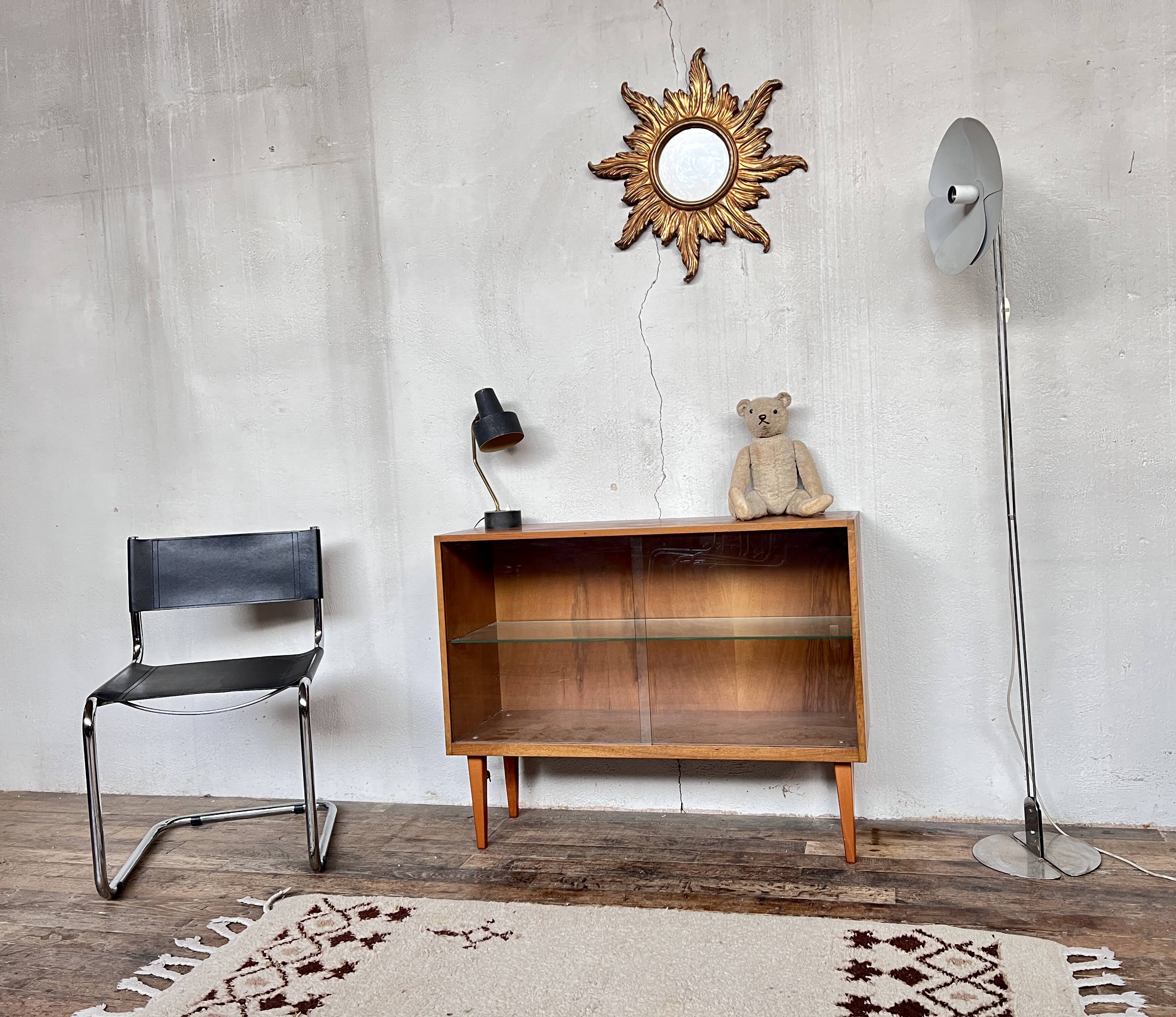 Vintage oak bookcase shelf 1950