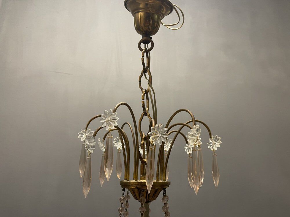 Italian Murano Glass Chandelier, 1950s