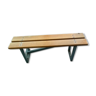 Industrial wooden bench