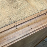 Art Deco glass-fronted Parisian buffet in raw wood