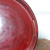 Japanese tray in red lacquered wood