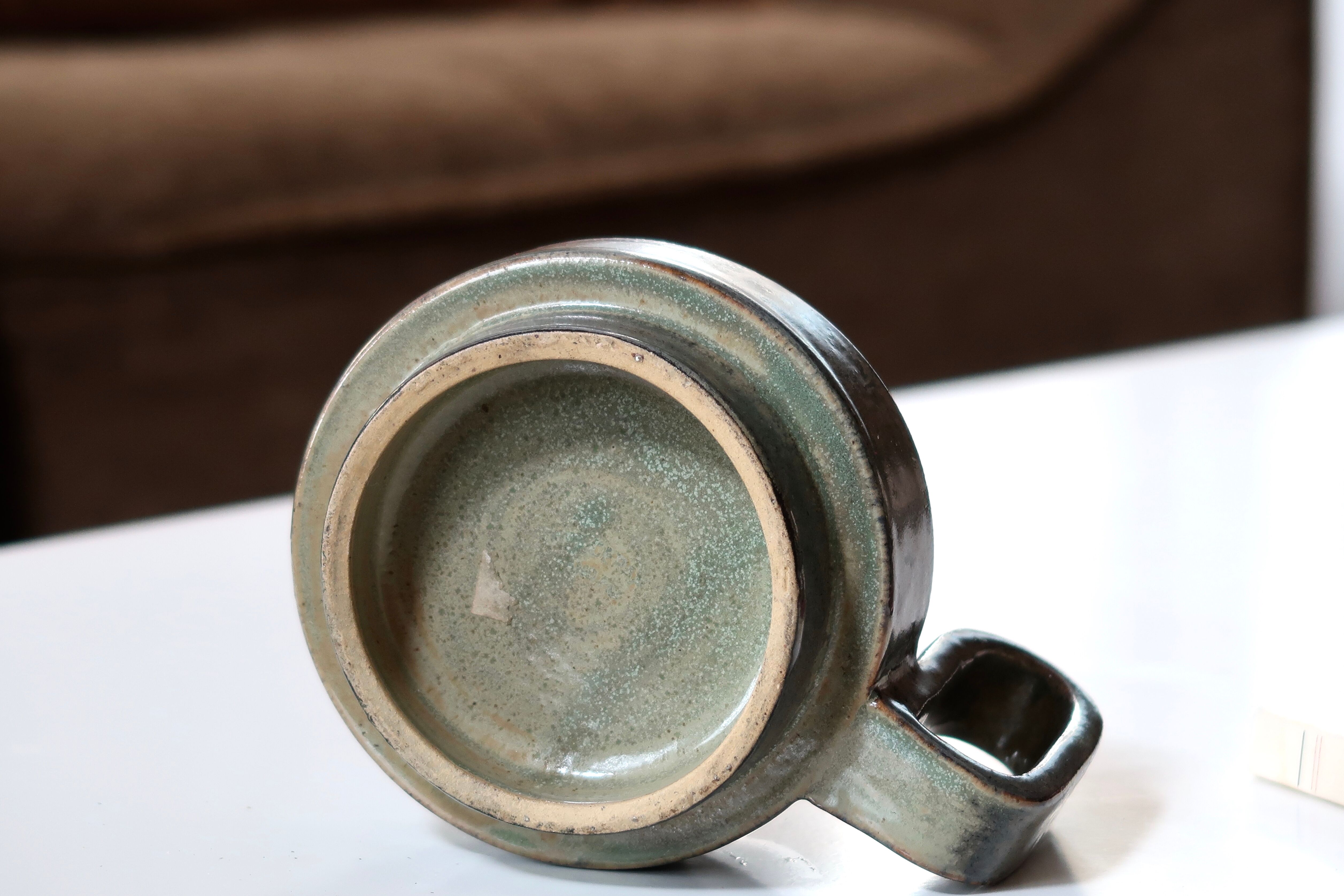 Ceramic candle holder, 60s