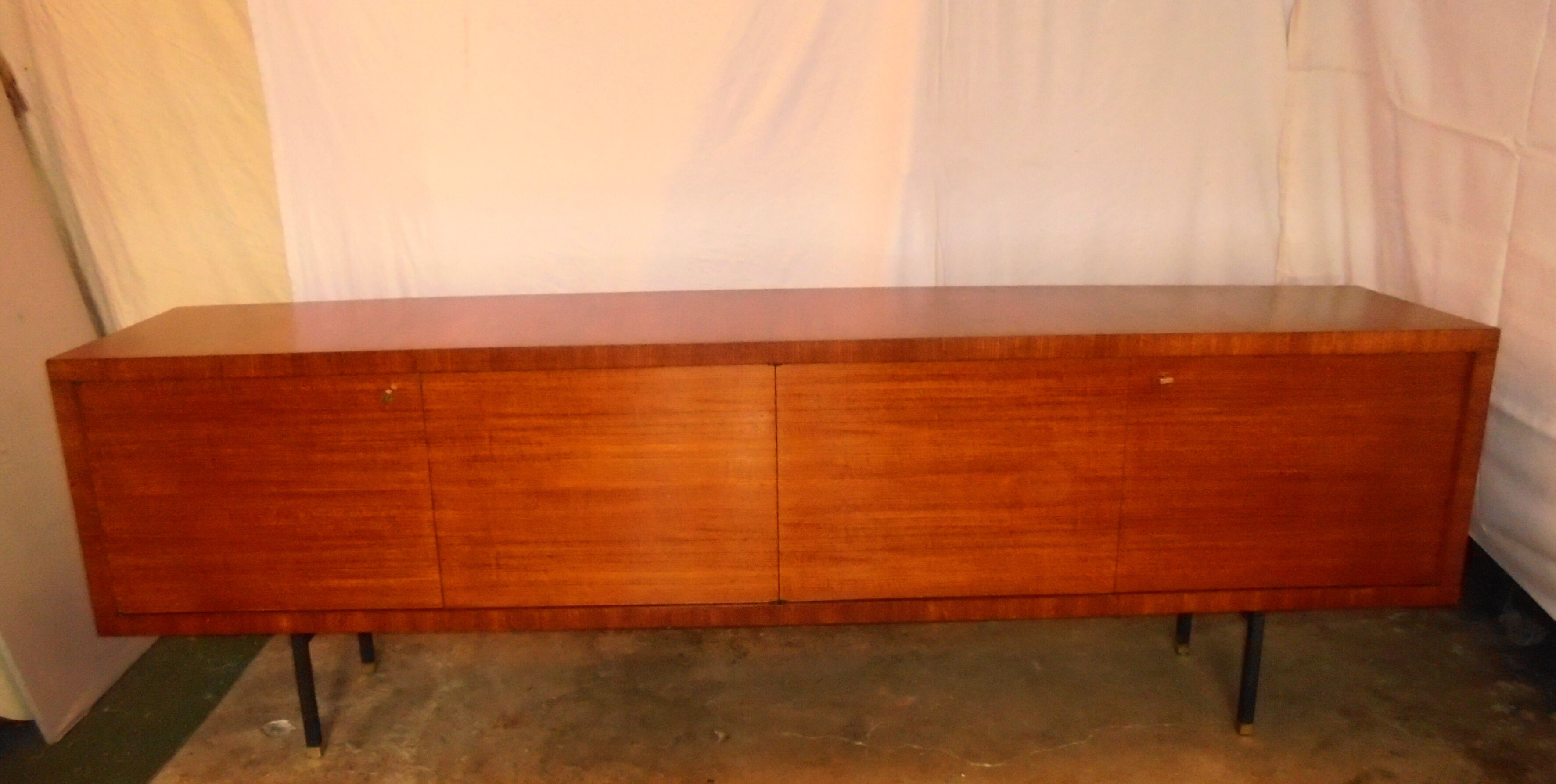 Mahogany enfilade by Paul Geoffroy for Roche Bobois of the 60s