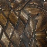 Basket or Pocket Emptying from the 1950s in Carved Wood signed A. Bouchez