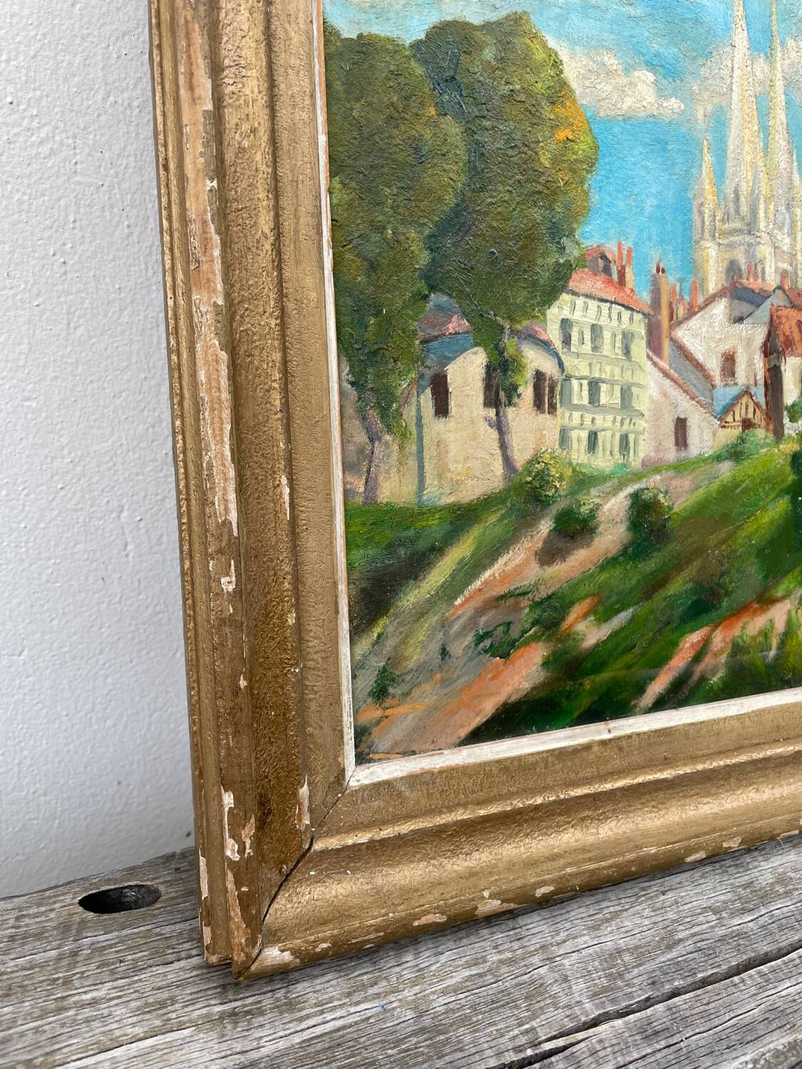 Bayonne Basque oil painting