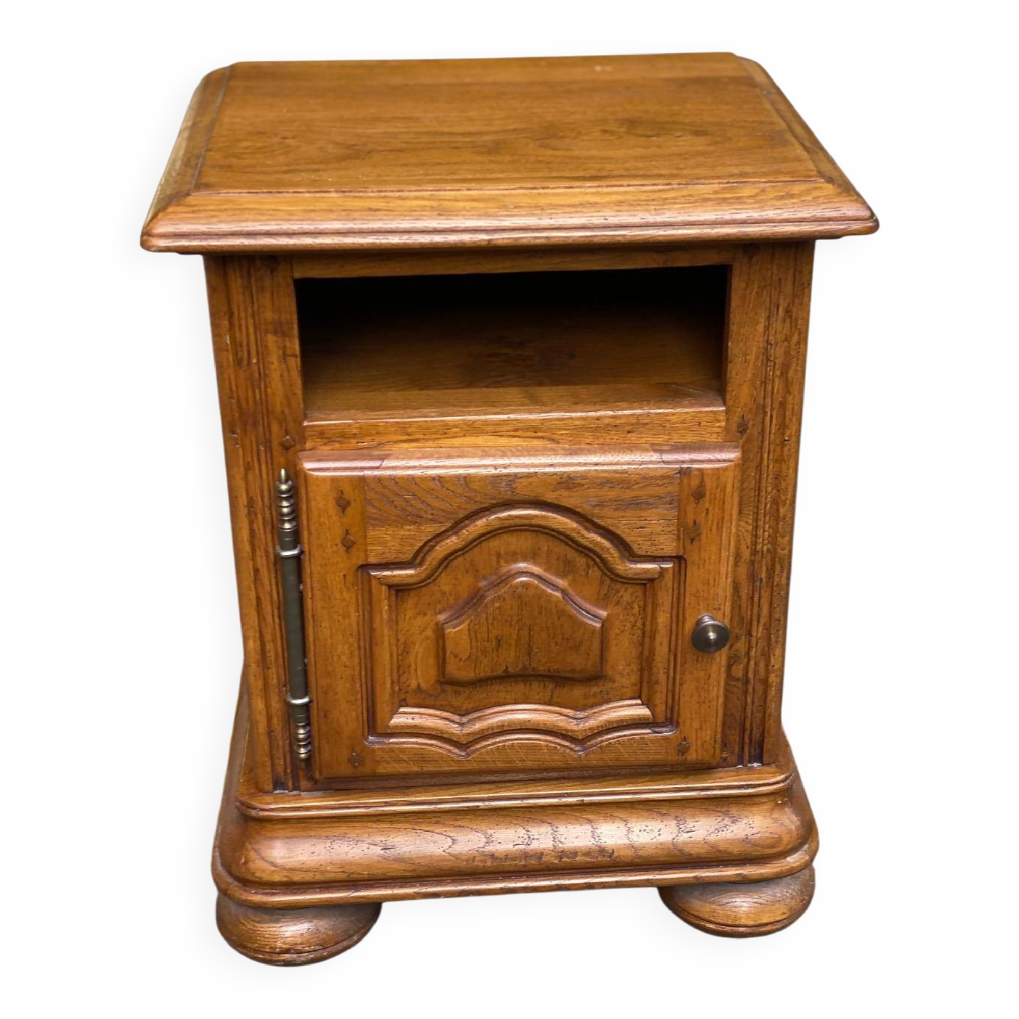 Louis XIV solid oak bedside table 1900