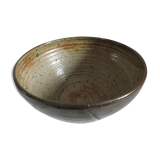 Large vernide sandstone bowl (by a ceramic potter)