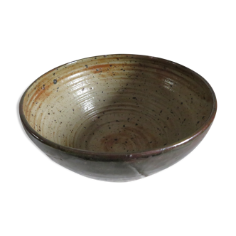 Large vernide sandstone bowl (by a ceramic potter)