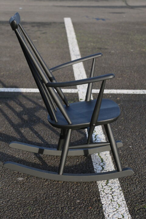 Ercol black rocking chair