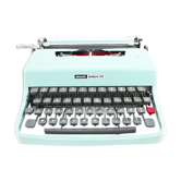 Typewriter, olivetti lettera 32 blue pastel