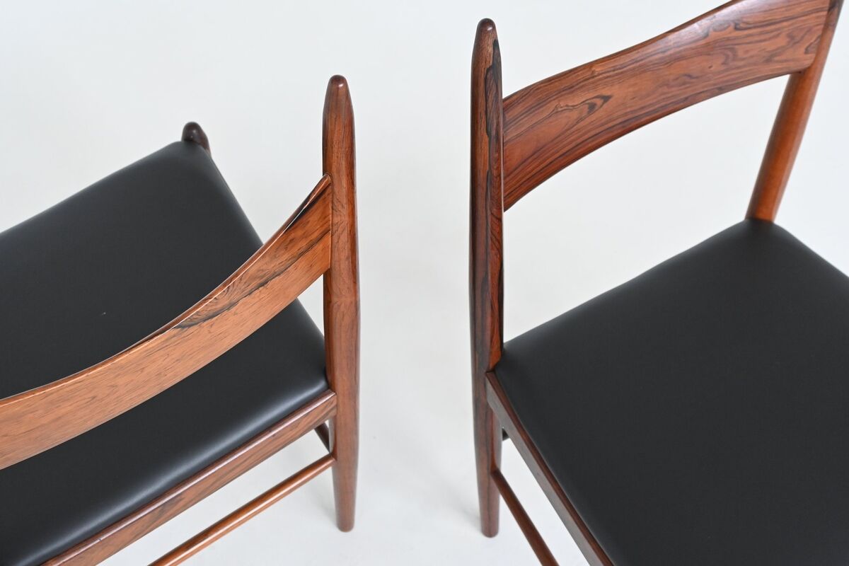 H. Vestervig Eriksen set of nine dining chairs rosewood Tromborg Denmark 1960