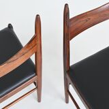 H. Vestervig Eriksen set of nine dining chairs rosewood Tromborg Denmark 1960