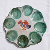 Ensemble de 2 assiettes à huîtres vallauris