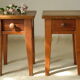 Pair of vintage country bedside tables oak and fir