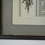 Room framed under glass "architecture and sculpture Louis XVI"