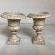 Pair of Medici cast iron planter vases