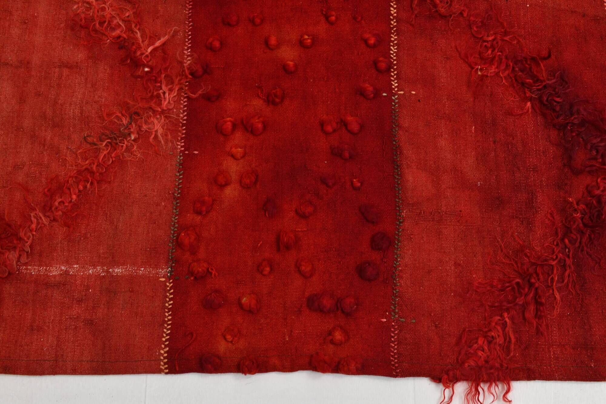 Turkish Vintage Anatolian Kilim Carpet, Shades Of Wine Red Boho Decor