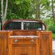 Art Deco 1930s marble and solid oak wood mirror sideboard