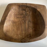 Vide poche forme libre mid century XXL en bois d'olivier