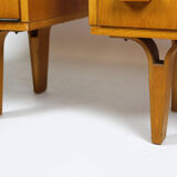 Set of 2 nightstands with glass tops from N. Domov, 1970s