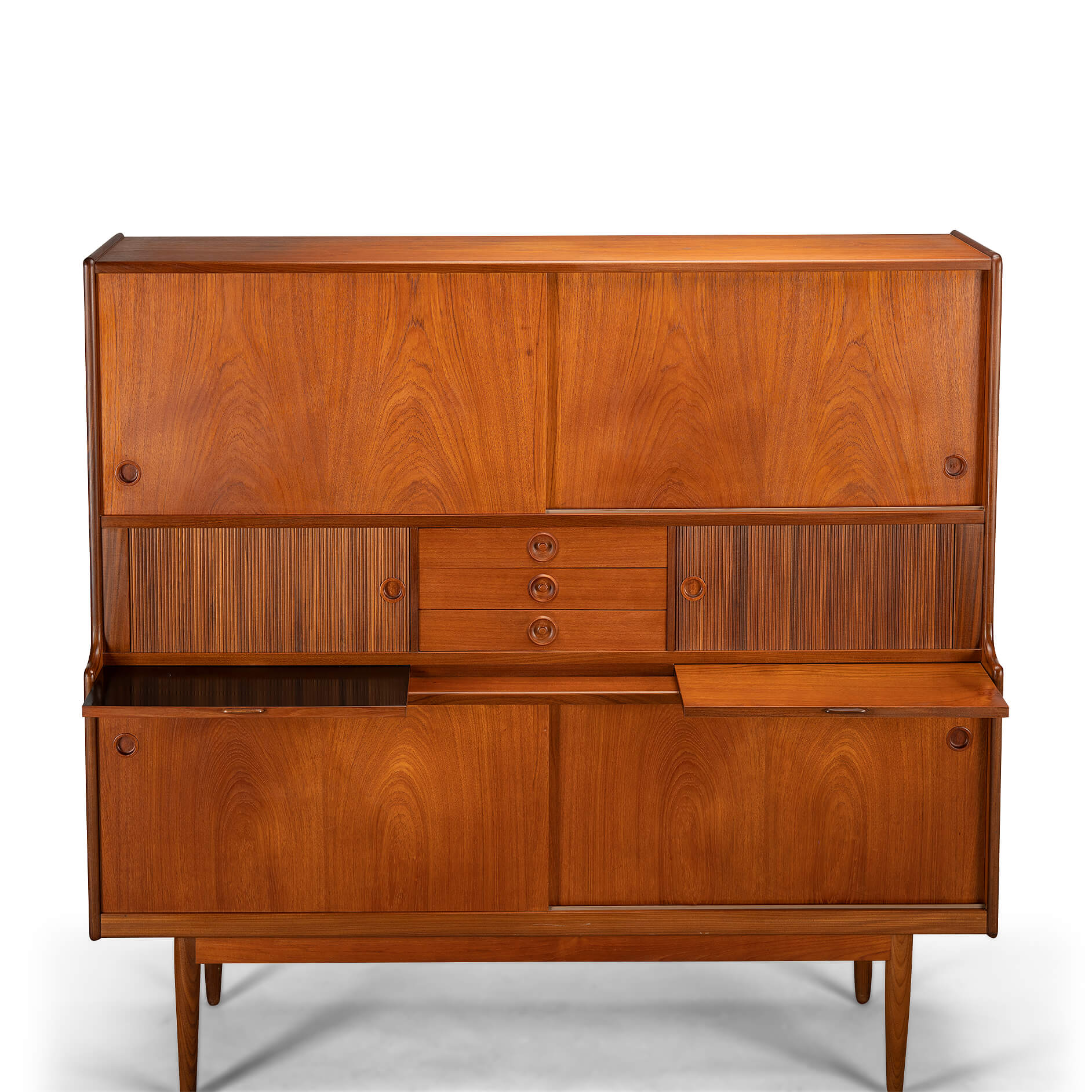 Teak High Sideboard by Johannes Andersen for J. Skaaning & Son, 1960s
