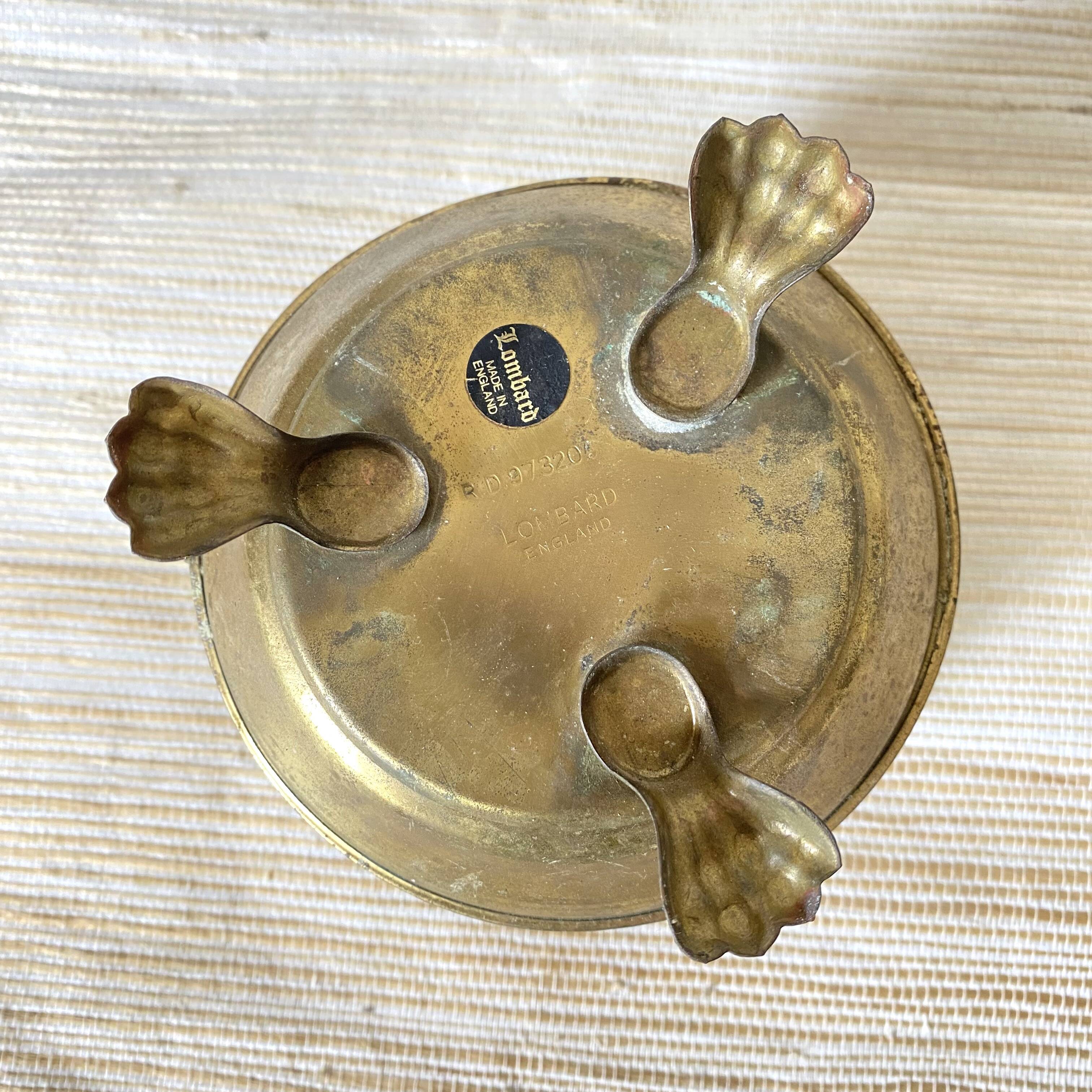 Lombard brass plant pot, Made in England