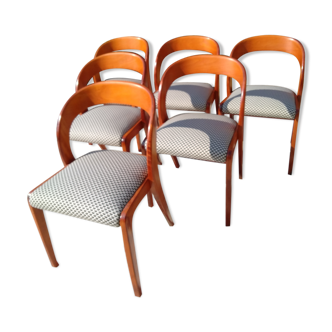 Set of 6 chairs Baumann gondola 70s