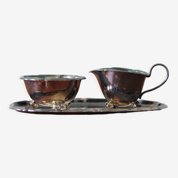 Milk and sugar set on tray from Wmf, 1953