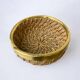Circular rattan and brass basket, Italy, circa 1970