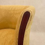 Art Deco gondola armchair in mahogany and marquetry – 1930s