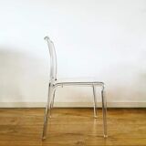 Pair of transparent plexiglass chairs "Armet Italy"