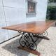 Belle Table A Manger En Fer Forgé Et Teck 180 cm 8 Convives