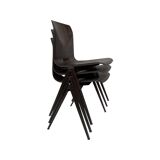 Pagholz Galvanitas S22 stackable school chair dark brown