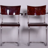 Set of two restored beech bauhaus armchairs by Mart Stam, Robert Slezak, Czechia, 1930s