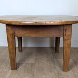 Round walnut coffee table