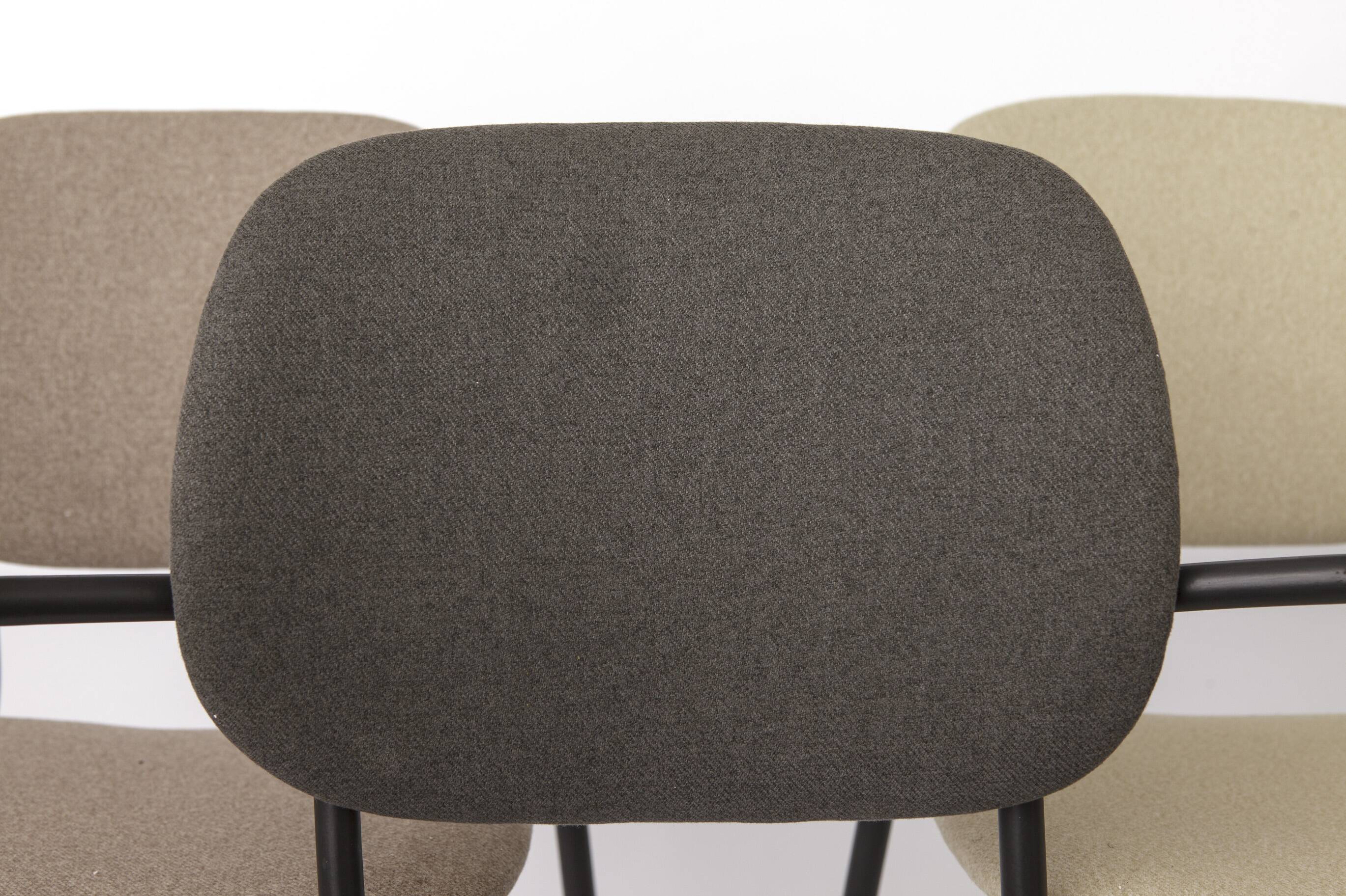 Set of 4 Vintage Armchairs 1950s Germany, Mid Century Modern Dining Chairs