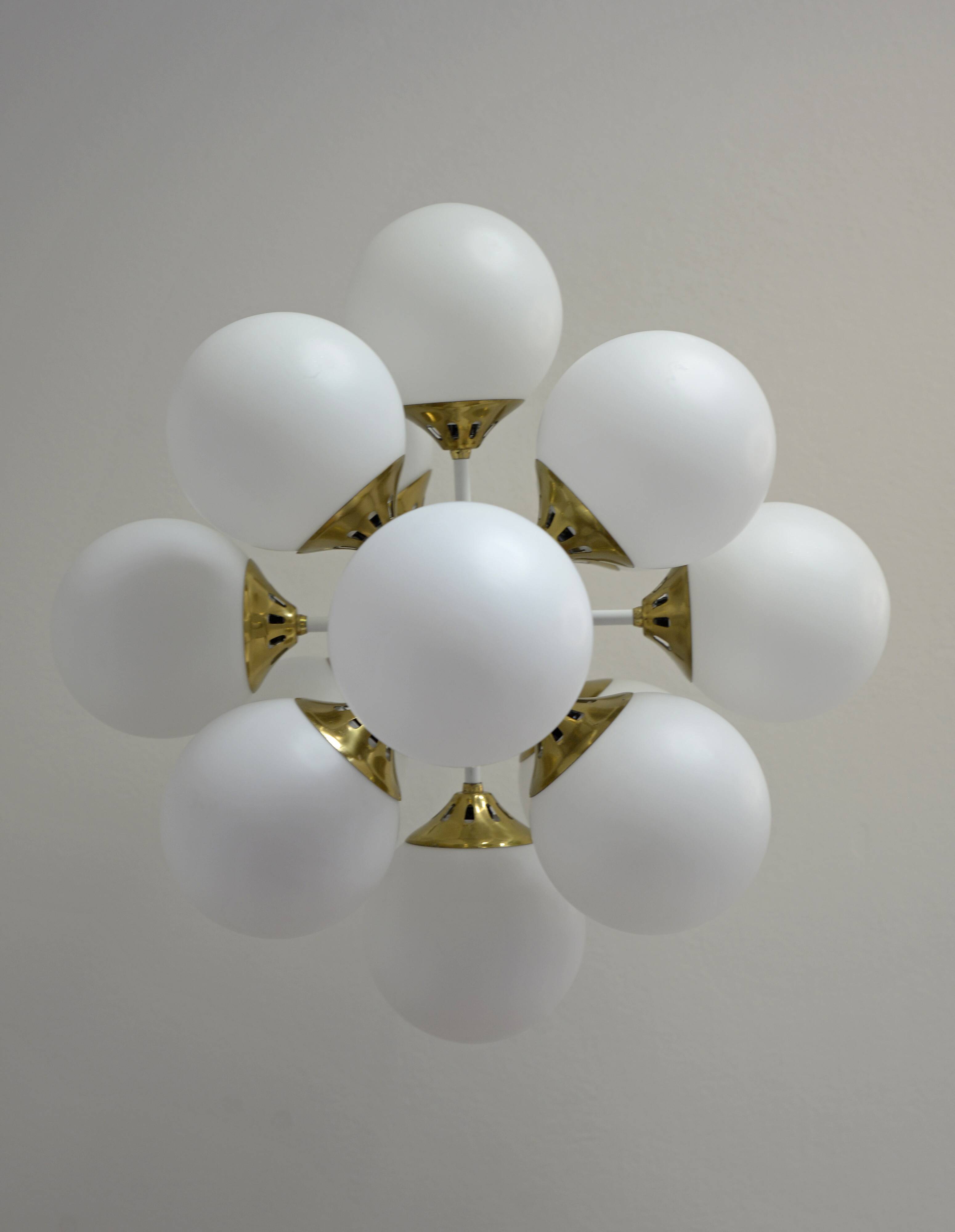 Sputnik Chandelier Vintage Pendant Light Large Hanging Lamp Space Age Style