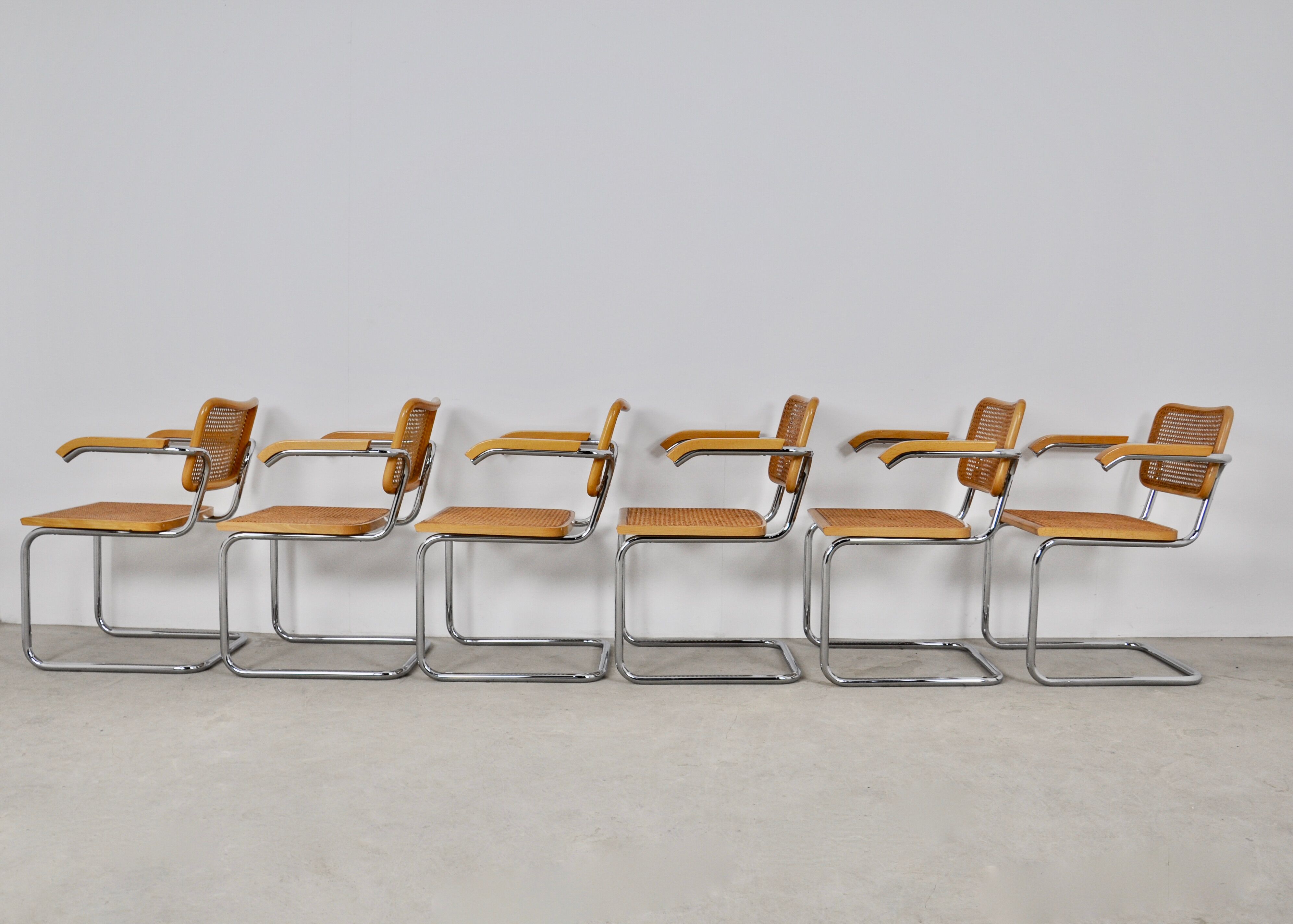 Set of 6 armchairs B64 by Marcel Breuer
