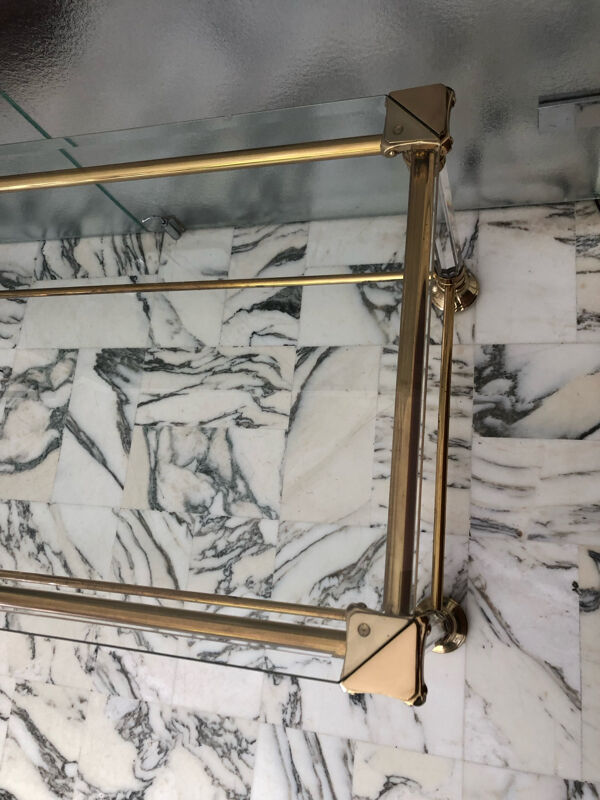 Table basse vintage laiton & lucite — Maison Romeo - Hollywood R