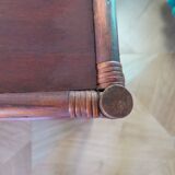 Retro-Side table-vinyl furniture-wood, rattan and bamboo-80s