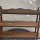 Shelf, 3 shelves, turned wood and vintage varnish