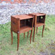 2 old wooden 'clovers' bedside tables Louis XV style