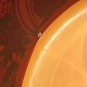 Vintage light suspension in composite fruit decoration