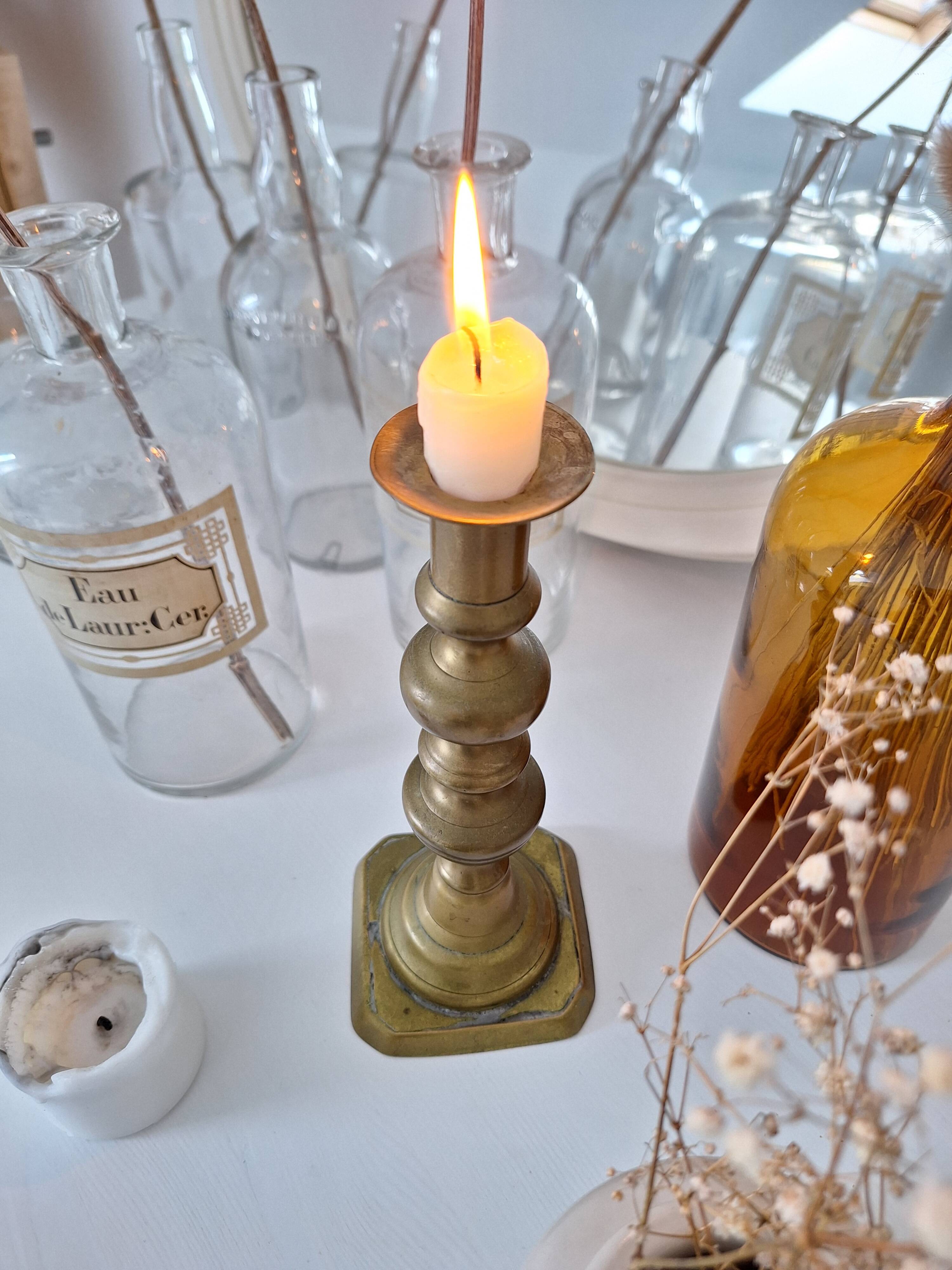 Vintage brass candle holder