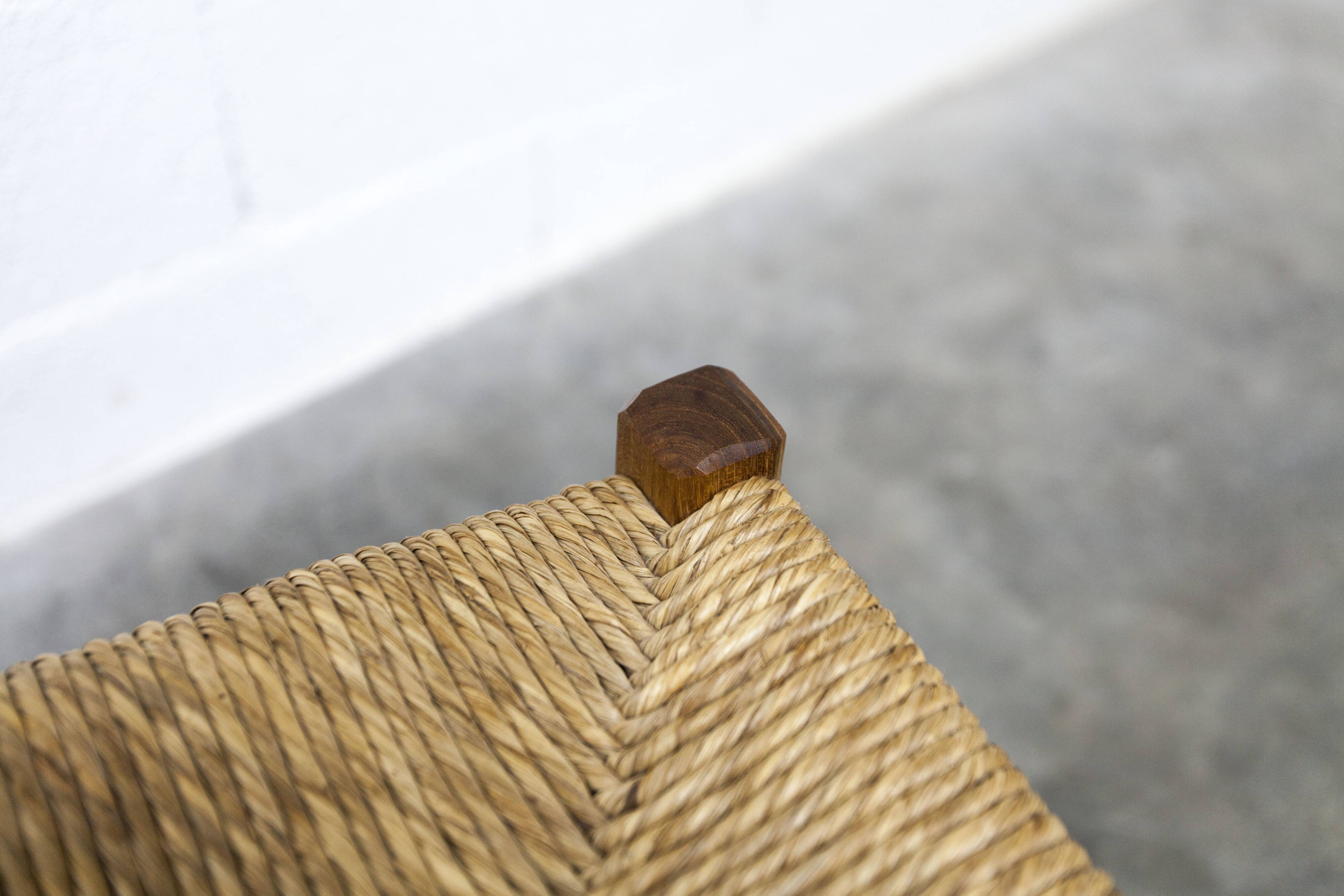 Rustic artisanal brutalist bench 1960 93cm