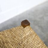 Rustic artisanal brutalist bench 1960 93cm