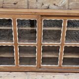 Antique Art Deco glass-fronted sideboard in Burmese teak