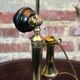 Old copper column telephone lamp 1910s