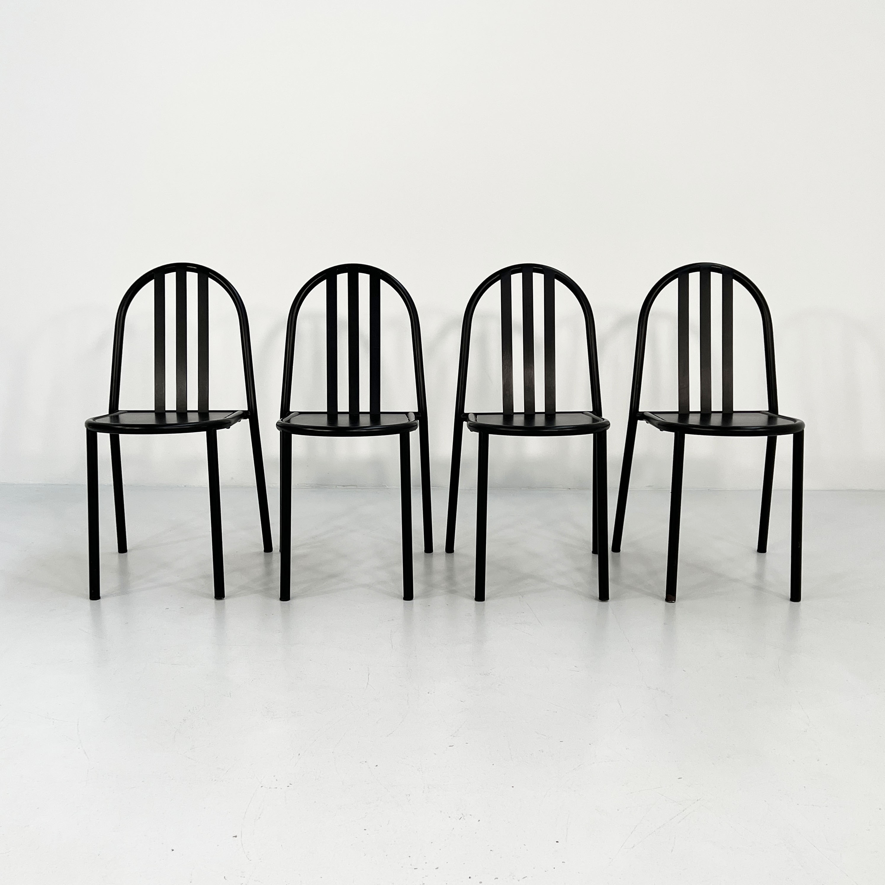 Set of 4 chairs Nr 222 by Robert Mallet Stevens for Pallucco Italia, 1980