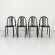 Lot de 4 chaises Nr 222 par Robert Mallet Stevens producteur palluco italia, 1980